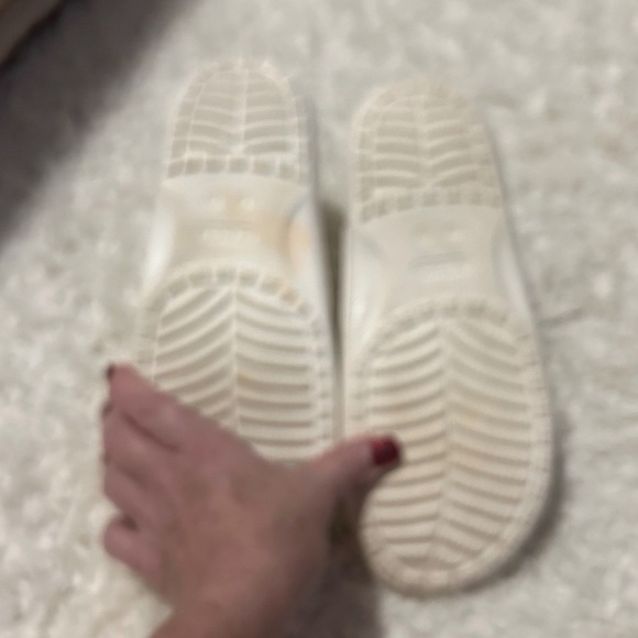 Clearance Crocs Women's Classic Slide Sandal Comfort Two Strap Slip On White 9 - Picture 3 of 5